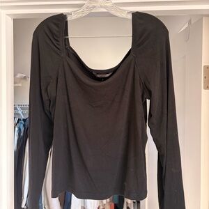 Banana Republic Classic Black Long Sleeve Top